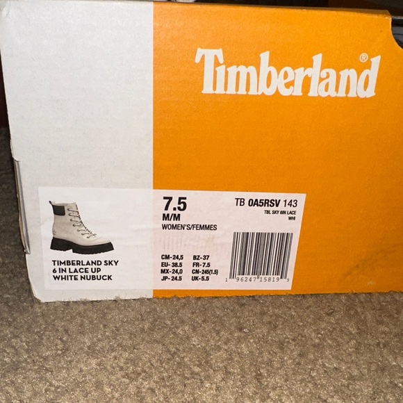 Timberland Women's White and Black Combat Boots - Picture 2 of 6